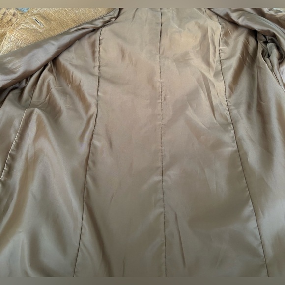 Anne Klein croc embossed 100% leather jacket size sm cognac button front pockets - Picture 7 of 10